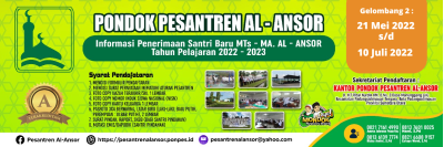 Penerimaan Santri Baru TP. 2022/2023